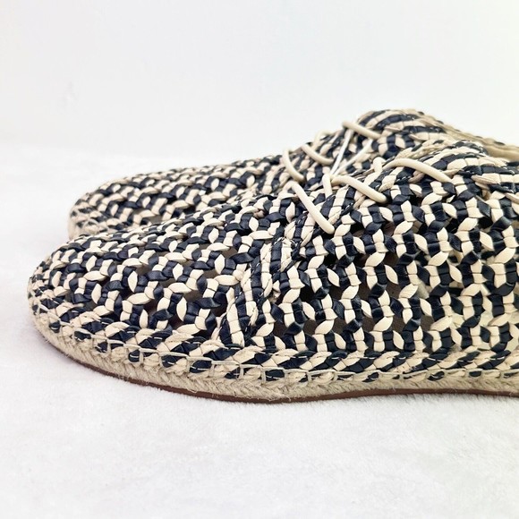 ZIMMERMANN Women's Braided Leather Woven Espadrilles In Black Size 40 - Picture 9 of 16
